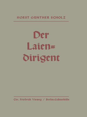 cover image of Der Laiendirigent
